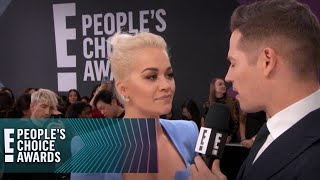 Watch Rita Oras Interview on the 2018 E PCAs Red Carpet  E Peoples Choice Awards [upl. by Gavan]