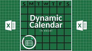 Dynamic Calendar in Excel FULL TUTORIAL‼️ excel [upl. by Olette]