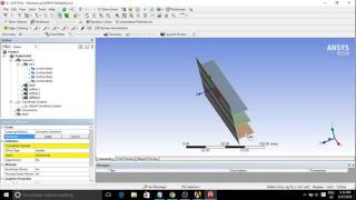 analysis of plate with stiffeners composite material ANSYS [upl. by Daveda]