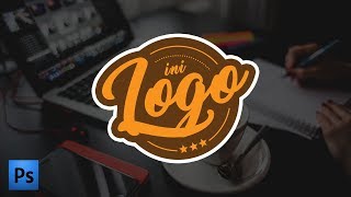 Cara Membuat Desain LOGO Keren di Photoshop  Pemula [upl. by Chapa]