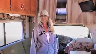 Nomadic Freedom RV Tour of a Solo Woman Living Cheap in a Class C RV [upl. by Gschu236]