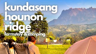 KUNDASANG HOUNON RIDGE FARMSTAY amp CAMPING  露营VLOG22  仰望着神山露营！在绿绿的草原上扎营，饱览神山日出日落之美！kundasang [upl. by Awram]