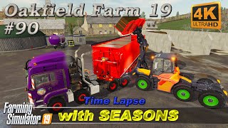 Weeds control planting oilseed radish selling silage amp slurry  Oakfield Farm 90  FS19 TimeLapse [upl. by Dor474]