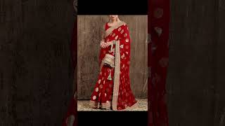 Most Trending amp party wear banarasi Silk Saree Design Ideas shorts rekhafashionupdates [upl. by Aicemat]