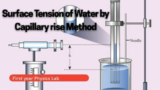 Determination of surface tension of water by capillary rise methodphysics labeduscription [upl. by Lacym]