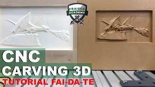 Carving legno CNC faidate  TUTORIAL Bassorilievo in 6 passi [upl. by Ykceb737]