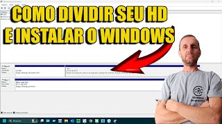 🚨SUPER AULA🚨  Criando PARTIÇÕES e instalando o WINDOWS para PROTEGER seus ARQUIVOS [upl. by Lenor]