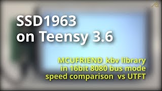 SSD1963 Teensy 36 16bit interface 800x480 using MCUFRIENDkbv [upl. by Avert]