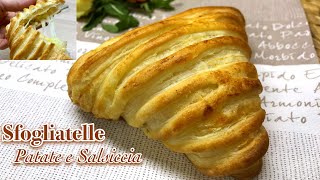 SFOGLIATELLE PATATE E SALSICCIA metodo veloce e nuovo SALTED SFOGLIATELLE  Tutti a Tavola [upl. by Cloots]