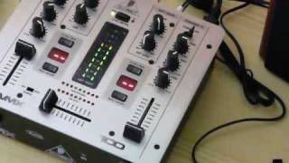 Behringer VMX100 Mixer with GENIUS SPHF20 3000A 80W speakers [upl. by Wilkie]