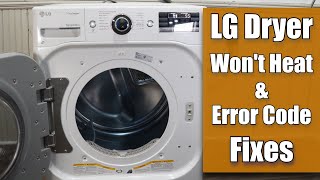 LG Dryer Not Heating  How to Test and Fix [upl. by Beesley]