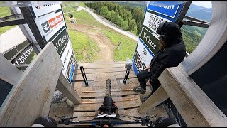 UCI World Cup 1  Leogang  GoPro Track Preview with Thibaut Daprela [upl. by Palila]