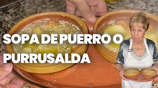 PURRUSALDA O SOPA DE PUERRO para el frío ❄️ [upl. by Roselia]