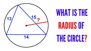 Can you find the Radius of the circle  Triangle inscribed in a circle  math maths [upl. by Guyon]