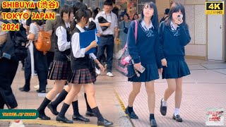 4k hdr Japan travel 2024  Walk in Shibuya 渋谷 Tokyo Japan  Relaxing Natural City ambience [upl. by Wiener]