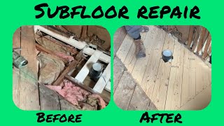 ⭐️How To Fix A Bathroom Subfloor [upl. by Suhploda]