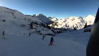 St Anton skiing 30 December 2013 blue 17 p1 [upl. by Thorrlow]