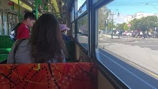 Melbourne Australia South Melbourne Beach tram route 1 to East Coburg [upl. by Tyrrell728]