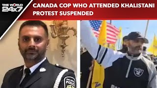 Canada News  Canada Cop Who Attended Khalistani Protest Outside Hindu Temple Suspended [upl. by Ardehs]