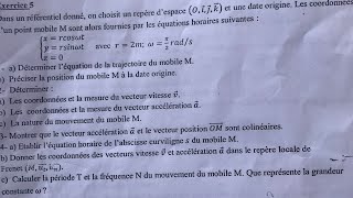 CINÉMATIQUE DU POINT ExercicesCorrigés détaillés 22 [upl. by Broderic204]