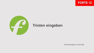 Triolen eingeben [upl. by Randal106]