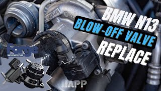 FORGE  BMW N13 blowoff valve replace  unboxing  install  sound [upl. by Euqnom]