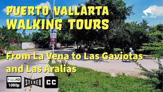 PUERTO VALLARTA WALKING TOUR La Vena to Las Gaviotas and Las Aralias Rancho Ojo de Agua [upl. by Hairu]