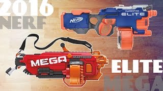 NEWS Nerf Elite HYPERFIRE amp Mega MASTODON Blaster  Fall 2016 [upl. by Kellyann624]