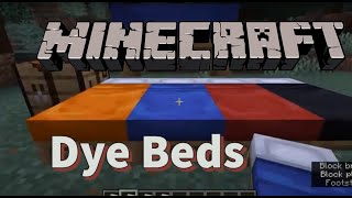 Minecraft How to Dye Beds [upl. by Noxid501]