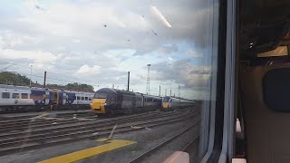 Passing Neville Hill Depot on a TransPennine Express Class 185 61022 [upl. by Clovis]