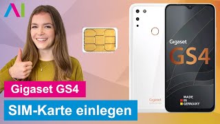 Gigaset GS4  SIMKarte einlegen • 🂠 • 📲 • 📡 • [upl. by Melina]