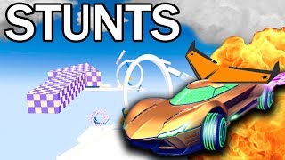 ROCKET LEAGUE MULTIPLAYER STUNT MAP RACE TO THE FINISH [upl. by Ailssa]