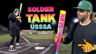 Hitting with the SOLDIER TANK COMPOSITE  USSSA Baseball Bat Review vs Icon amp Hype Fire [upl. by Syck]