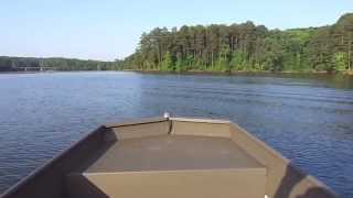 16 stick steer Jon boat on the lake [upl. by Atikihs]