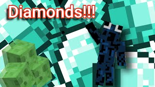 We Have Diamonds in Cubecraft Skyblock Ep 14 [upl. by Eelatan]