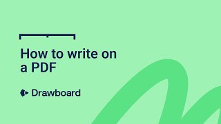 Drawboard PDF  How to write on a PDF [upl. by Button]