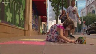 Artists young and old hope to spread love with murals in Downtown Dallas [upl. by Daphne]