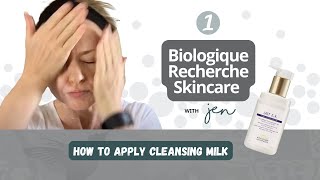 How To Apply Cleansing Milk  Biologique Recherche Skincare [upl. by Nahk411]