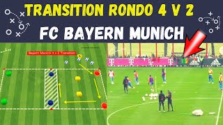 🎯Transition Rondo 4 v 2 by Julian Nagelsmann  FC Bayern Munich [upl. by Hayilaa]