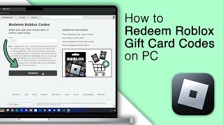 How to Redeem Roblox Gift Card Codes on PC 2024 [upl. by Ahtebat]