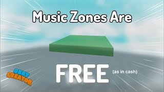 Obby Creator just made MUSIC ZONES FREE [upl. by Ky]