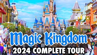 Magic Kingdom 2024  Walkthrough amp Rides at Walt Disney World 4K [upl. by Drofyar]