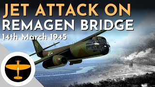 The Luftwaffes desperate jet attack to destroy the bridges at Remagan  14th March 1945 [upl. by Brause]