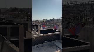 Steel bar installation footings stage construction shortvideo highlights [upl. by Tedmund]