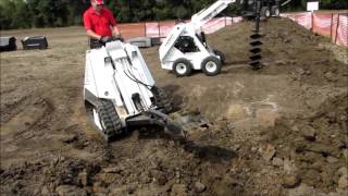 RAMROD Mini Skid Loader 1330 with Mini Dipper Attachment [upl. by Vadnee]