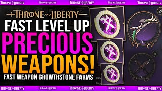 FAST WEAPON LEVEL UP GUIDE  How to get EASY PRECIOUS WEAPON GROWTHSTONES  Throne And Liberty [upl. by Nirrej]