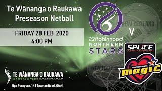 Stars v Magic Preseason Tournament Game 3  Netball  Sky Sport [upl. by Akiraa999]