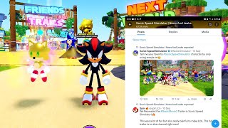 What new update will be in Sonic Speed Simulator [upl. by Suolkcin]