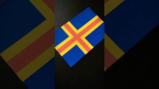 ÅLAND ISLANDS 🇦🇽 Flag Drawing europe finland posca flags [upl. by Henebry]