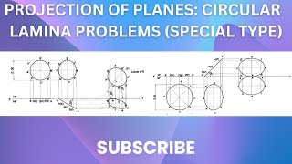 PROJECTION OF PLANES CIRCULAR LAMINA PROBLEMS SPECIAL TYPE CIRCULAR LAMINAS [upl. by Etteuqaj824]